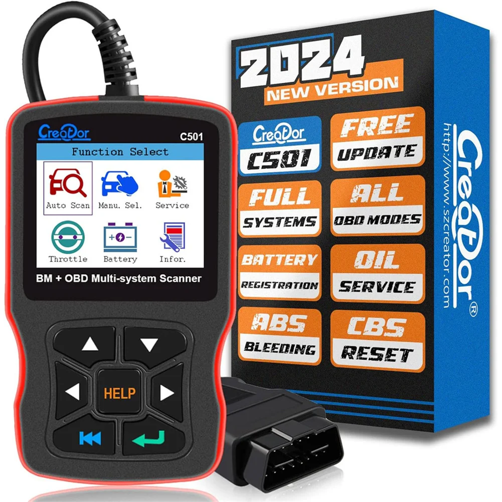 Creator C501 OBD2 Scanner Fit for BMW Mini EPB ABS SRS DPF Oil Reset All Systems Car Scan Tool OBDII Diagnostic Code Reader Creator C501 OBD2 Scanner Fit for BMW Mini EPB ABS SRS DPF Oil Reset All Systems Car Scan Tool OBDII Diagnostic Code Reader