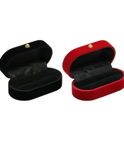 A52E Portable Double Ring Box Velvet Jewelry Ring Box Proposal Engagement Bands Display Holder Wedding Ring Storage for Case 1