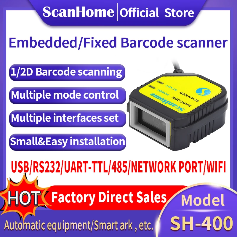 Embedded Barcode Scanner BarCode Reader code reader fixed Mounted code Engine Module USB 1D/2D QR PDF417Code ScanSH-400 Embedded Barcode Scanner BarCode Reader code reader fixed Mounted code Engine Module USB 1D/2D QR PDF417Code ScanSH-400