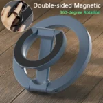 1pc 360 Rotation Adjustable Magnetic Ring Phone Holder Dual-Sided Aluminum Mobile Phone Stand For IPhone 15/14Pro Grip Kickstand