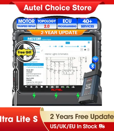 Autel MaxiCOM Ultra Lite S Scanner Car Intelligent Diagnostic Tools Advanced ECU Programming&Coding,40+ Services PK MS909 Elite2 1