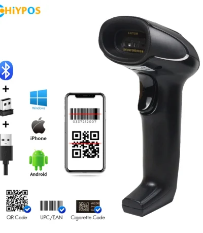 Barcode Scanner 1D/2D Data Matrix Bar Code Scanner Wired/Wireless/Bluetooth Supermarket Industry Handheld Bar Code Reader 1