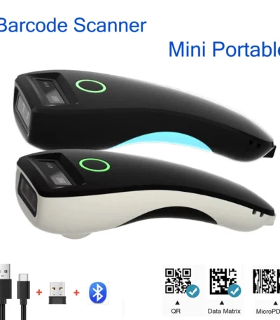 2D Barcode Scanner Bluetooth 2.4G Wireless 1D 2D QR Code Mini Handheld Portable Pocket Reader IOS Android PC for Mobile Payment 1