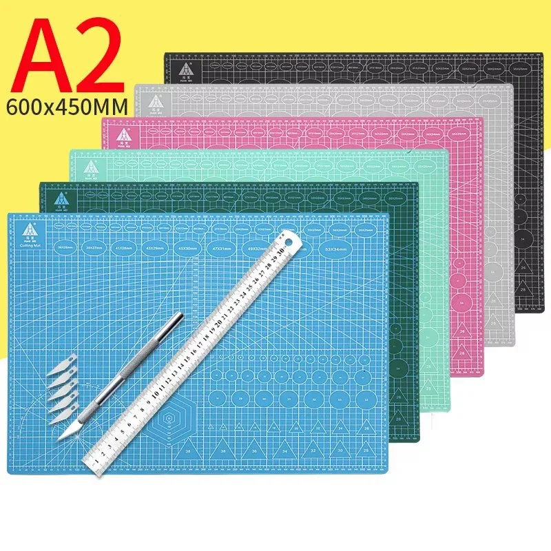 A2 Cutting Board Grid Line Self-healing Cutting Board Craft Card Multicolor Double-sided Desktop Manual Cutting Pad 60 * 45cm A2 Cutting Board Grid Line Self-healing Cutting Board Craft Card Multicolor Double-sided Desktop Manual Cutting Pad 60 * 45cm