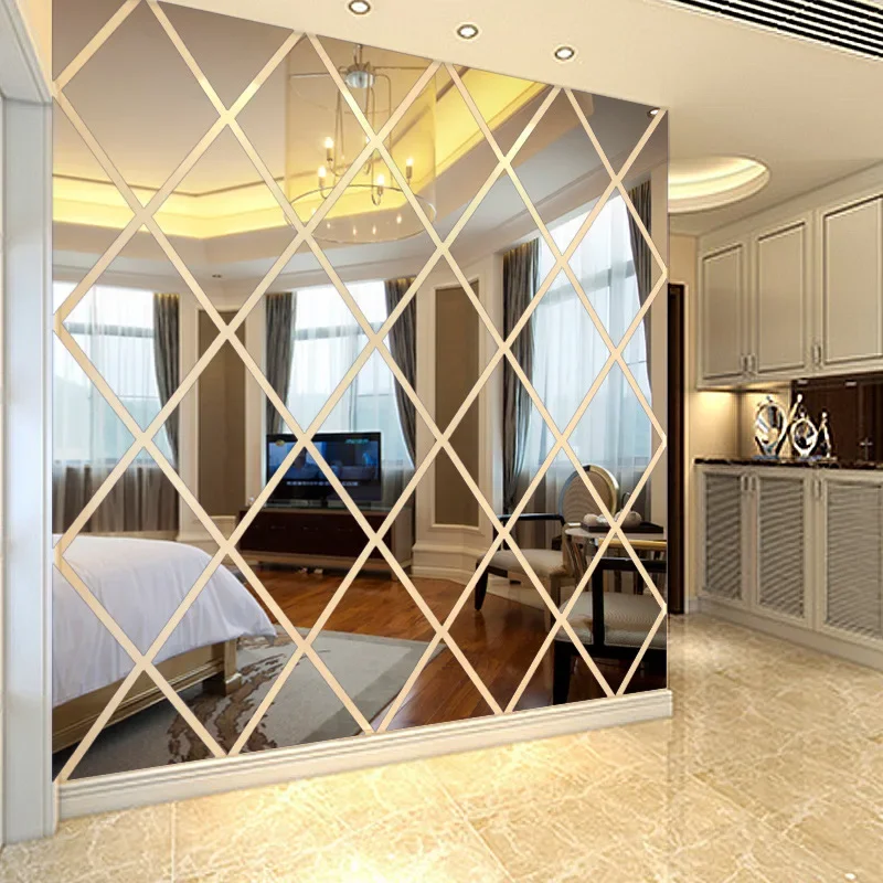 3D Mirror Stickers Acrylic Triangles Self-adhesive Diamonds DIY Wall Mirror Stickers for Living Room Home Decor 10/17/32/58Pcs 3D Mirror Stickers Acrylic Triangles Self-adhesive Diamonds DIY Wall Mirror Stickers for Living Room Home Decor 10/17/32/58Pcs