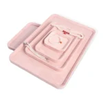 Elegant Pink Velvet Series Jewelry Tray Necklace Bracelet Bangle Earring Ring Display Storage Trays Counter Window Showcase Prop