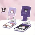 Sanrio kawaii Cute Hello Kitty Kuromi Desk Mobile Phone Holder Stand kawaii IPhone IPad Adjustable Desktop Tablet Holder