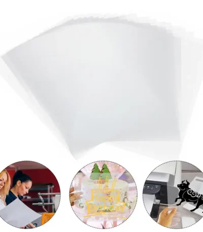 20Pcs A4 Photo Print Paper Sheets Printing Transparent Paper Film Screen Acetate Silk Ink Jet Film Waterproof Lamination Film 1