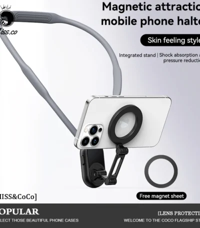 Neck Mount Magnetic Phone Clip 360° Rotation POV Phone Hold for Iphone 15 14 13 12 11 10 SAMSUNG HUAWEI XIAOMI Phone Accessories 1