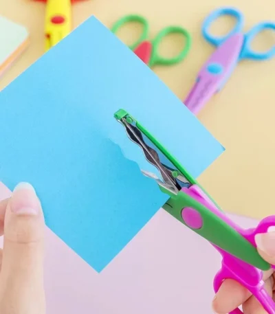 Mr.paper 6 Styles Minimalistic Lace Scissors Wavy Pattern Small Round Head Children Special Student Art Tool Stationery Scissor 1