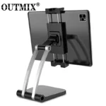 OUTMIX Tablet Stand Holder Adjustable Folding 360° Swivel Desk Mount Cell Phone Bracket Support 4-12.inch Display Tablets Phones