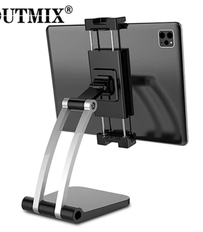 OUTMIX Tablet Stand Holder Adjustable Folding 360° Swivel Desk Mount Cell Phone Bracket Support 4-12.inch Display Tablets Phones 1
