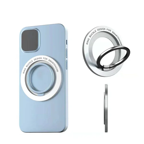 Cell Phone Ring Holder Removable Magnetic Mount 360 Rotating Stand For IPhone 13 14 15 Back Sticker Universal Phone Accessories
