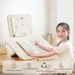 Wooden double-layer reading rack desktop writing board learning drawing table study table reading folding bookshelf