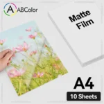 10 Sheets Cold Laminating Film A4 Matte Hologram Paper Film DIY Self-adhesive Broken Glass Package Card Photo Laminating Film