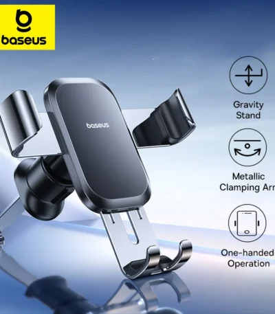 Baseus Metal Car Phone Holder Gravity Phone Stand Air Vent Car Holder Stand for iPhone Xiaomi Samsung Huawei Realme Moile Phone 1