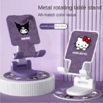 Sanrio Kuromi Desk Mobile Phone Holder Stand For IPhone IPad Multifunction Rotating Foldable Stretching Adjustable
