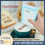 Portable Handheld Food Inkjet Printer Food-grade Ink Bluetooth Control Perfect for Coffee Macarons Cakes Personalized Designs