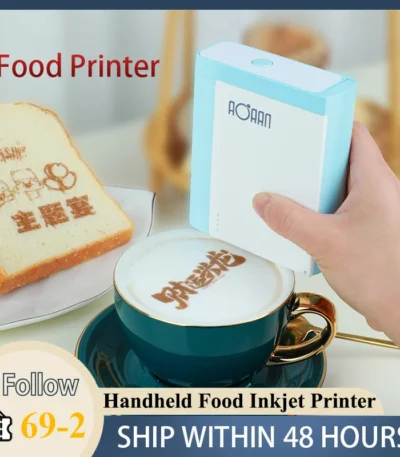 Portable Handheld Food Inkjet Printer Food-grade Ink Bluetooth Control Perfect for Coffee Macarons Cakes Personalized Designs 1