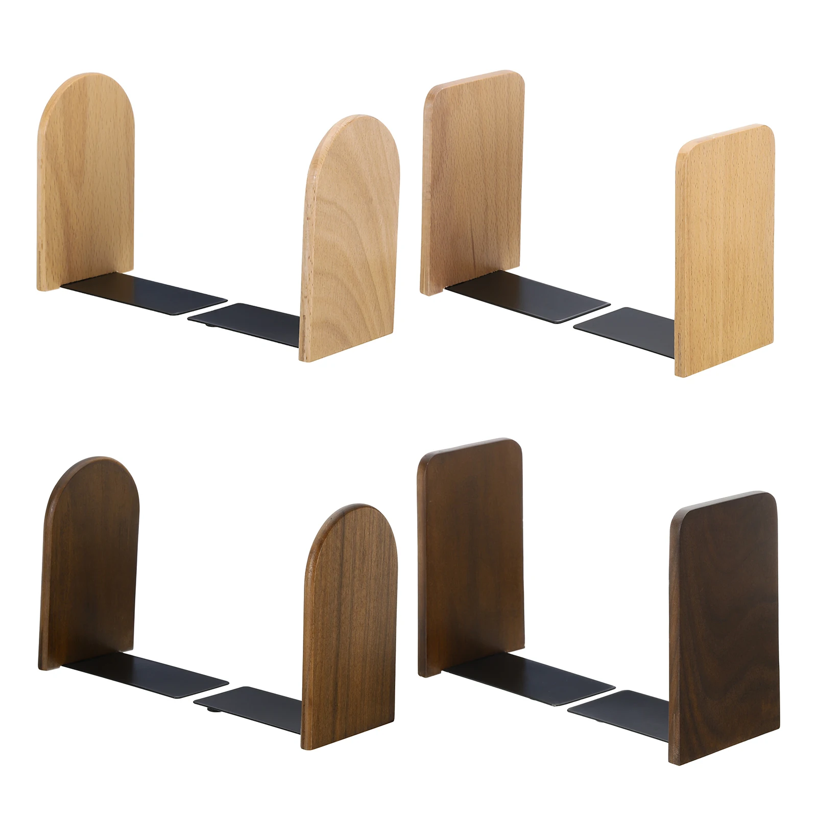 2Pcs Wood Bookend with Metal Base Wooden Desktop Bookends Book Organizer Office Bookends Book Ends Stand Holder Shelf Bookrack 2Pcs Wood Bookend with Metal Base Wooden Desktop Bookends Book Organizer Office Bookends Book Ends Stand Holder Shelf Bookrack