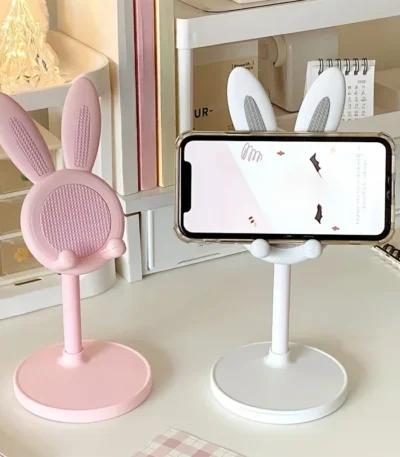 Cute Rabbit Mobile Phone Stand Desktop Can Be Lifted And Adjusted Desktop Lazy Person Selfie Watch Video Music Support Bracket 1