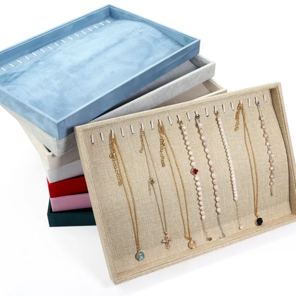 1 Piece Color Necklace Display Tray Jewelry Necklace Bracelet Showcase Storage Tools for Jewelry Presentation Photography Props