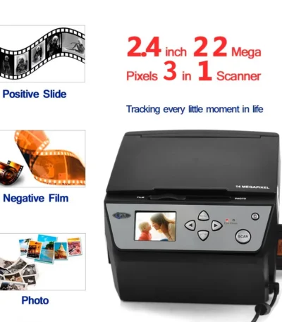 Slide Scanner 22 Mega Pixels 4 in 1 COMBO and Digital Film Scanner 135 Negative Converter Photo 35mm 1