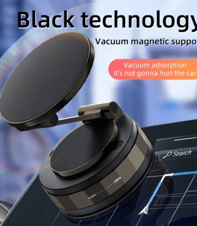 360° Rotate Strong Magnetic Car Phone Holder Adjustable Foldable Portable Holder for All Smartphones & Car Models Lazy Holder 1