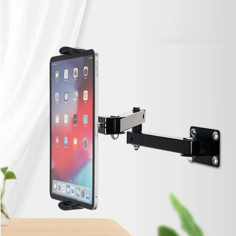 Adjustable Wall Mount Tablet Stand Long Arm Stretchable Cell Phone Wall Holder Metal Wall Ipad Stand for Iphone Ipad 4-13 Inches Adjustable Wall Mount Tablet Stand Long Arm Stretchable Cell Phone Wall Holder Metal Wall Ipad Stand for Iphone Ipad 4-13 Inches