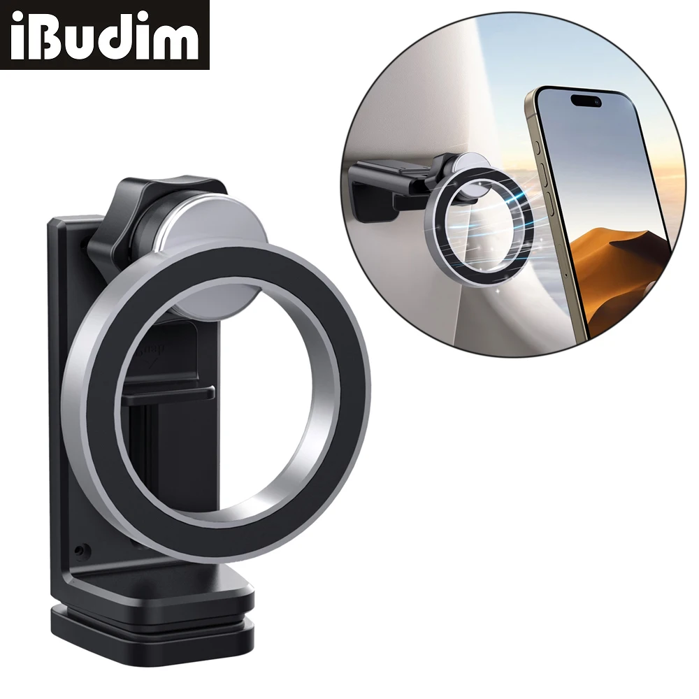 Airplane Mobile Phone Holder Stand Portable Magnetic Travel Phone Mount Flight Seat Desk Phone Clip for MagSafe iPhone 16 Xiaomi 1