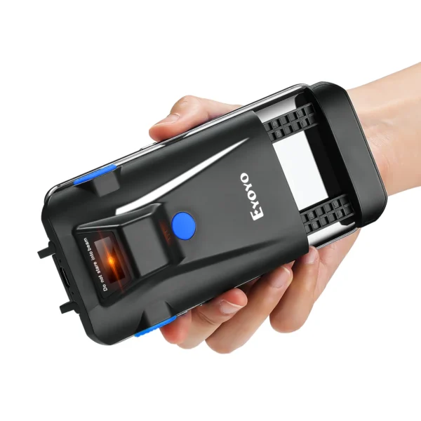 Eyoyo 2D Phone Back Clip Bluetooth Barcode Scanner Portable Barcode Reader Data Matrix Code 1D 2D QR Scanner Android IOS System