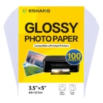 ESHANG 100 Sheets 3R Glossy Photo Paper, 3.5×5″, 200gsm Photo Paper for Printer, Photo Printer Paper, Chip Bag Printing Paper