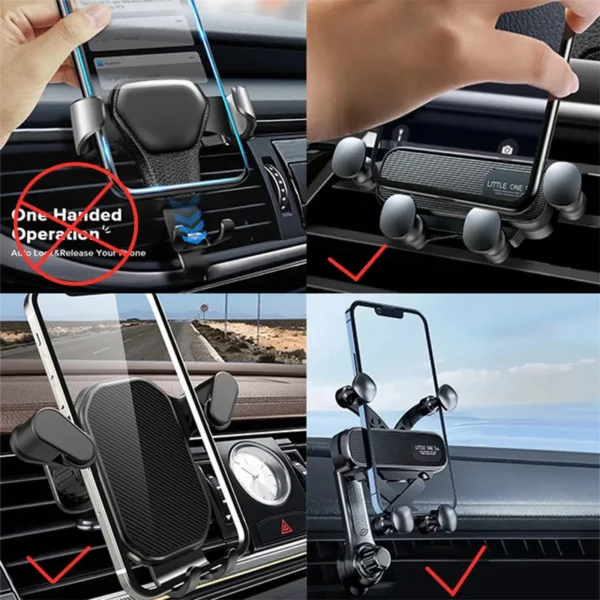 Universal Gravity Auto Phone Holder Car Air Vent Clip Mount Mobile Phone Holder CellPhone Stand Support For iPhone For Samsung