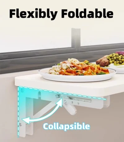 Fold-Out Wall Kitchen Shelf Window Sill Extender Plate Board Kitchen Organization Storage Extend Countertop Space 1