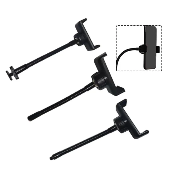 Flexible Hose Arm Cell Phone Clip Holder For Led Selfie Ring Lamp Replacement Kit 360 Degree Mount Mobile Phone Holder Clamp
