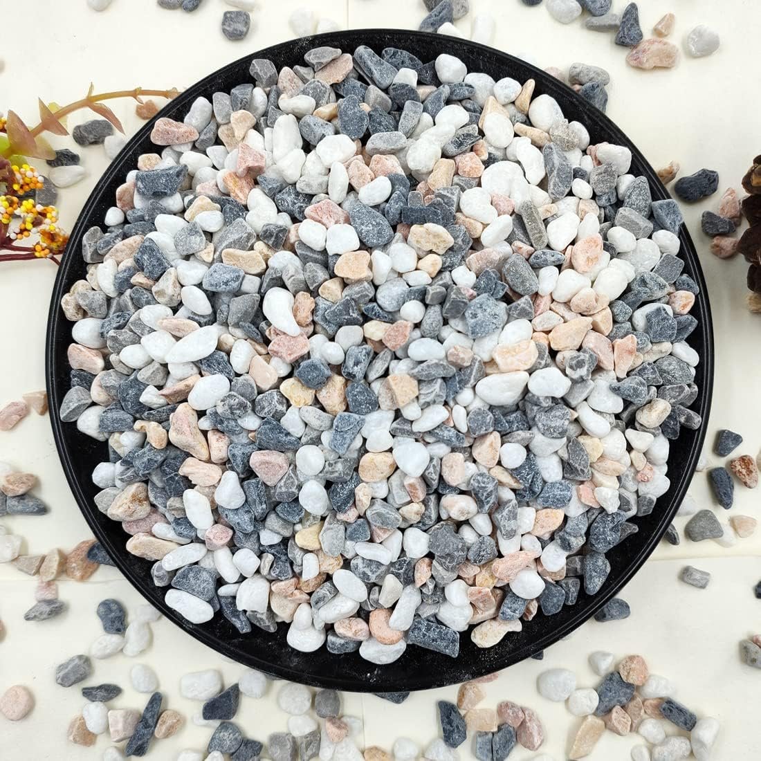 2lb succulent and cactus gravel pebbles 15 inch natural decorative polished stones river rocks for vases aquariums terrarium and outdoor gardening mixed color.jpg