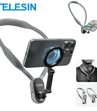 TELESIN Silicone Magnetic Quick Release Neck Mount Hold for Iphone 15 14 13 12 11 SAMSUNG HUAWEI XIAOMI Smart Phone Accessories 1