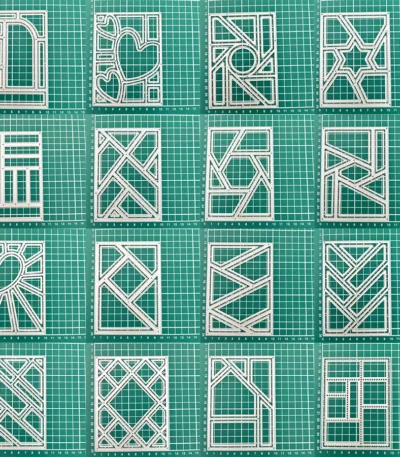 2024 New Arrival 14*10cm Rectangle Splicing Layer Background Frame Metal Cutting Dies for Scrapbook Photo Album Card Making 1