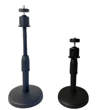 Desktop Round Base Extendable Monopod with Clip Mount Holder Ball Head for Mobile Phones Microphones Live Blogger Stands Tripod 1
