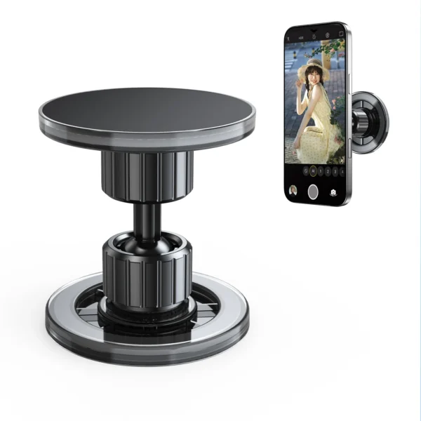 Oatsbasf Double-sided Magnetic Metal Phone Holder Stand Portable Dual Magnet GPS Phone Mount Stand Universal for iPhone Samsung
