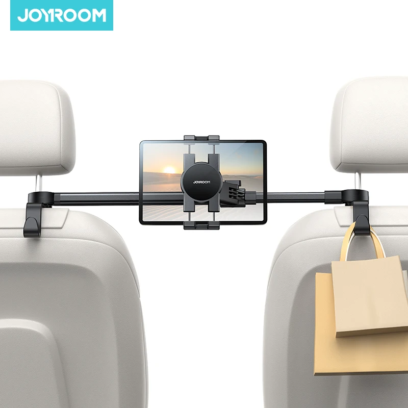 Joyroom Car Tablet Holder Mount Extension Arm Headrest Stand for Back Seat For iPad Pro, Air, Mini, Galaxy Tab 4.7-13″ Devices Joyroom Car Tablet Holder Mount Extension Arm Headrest Stand for Back Seat For iPad Pro, Air, Mini, Galaxy Tab 4.7-13″ Devices