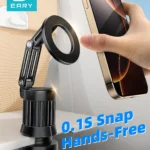 Eary Portable Travel Magnetic Phone Holder Stand With 360° Rotatable Adjustable Mount For Airplane Desk Train Seat iPhone 16 15