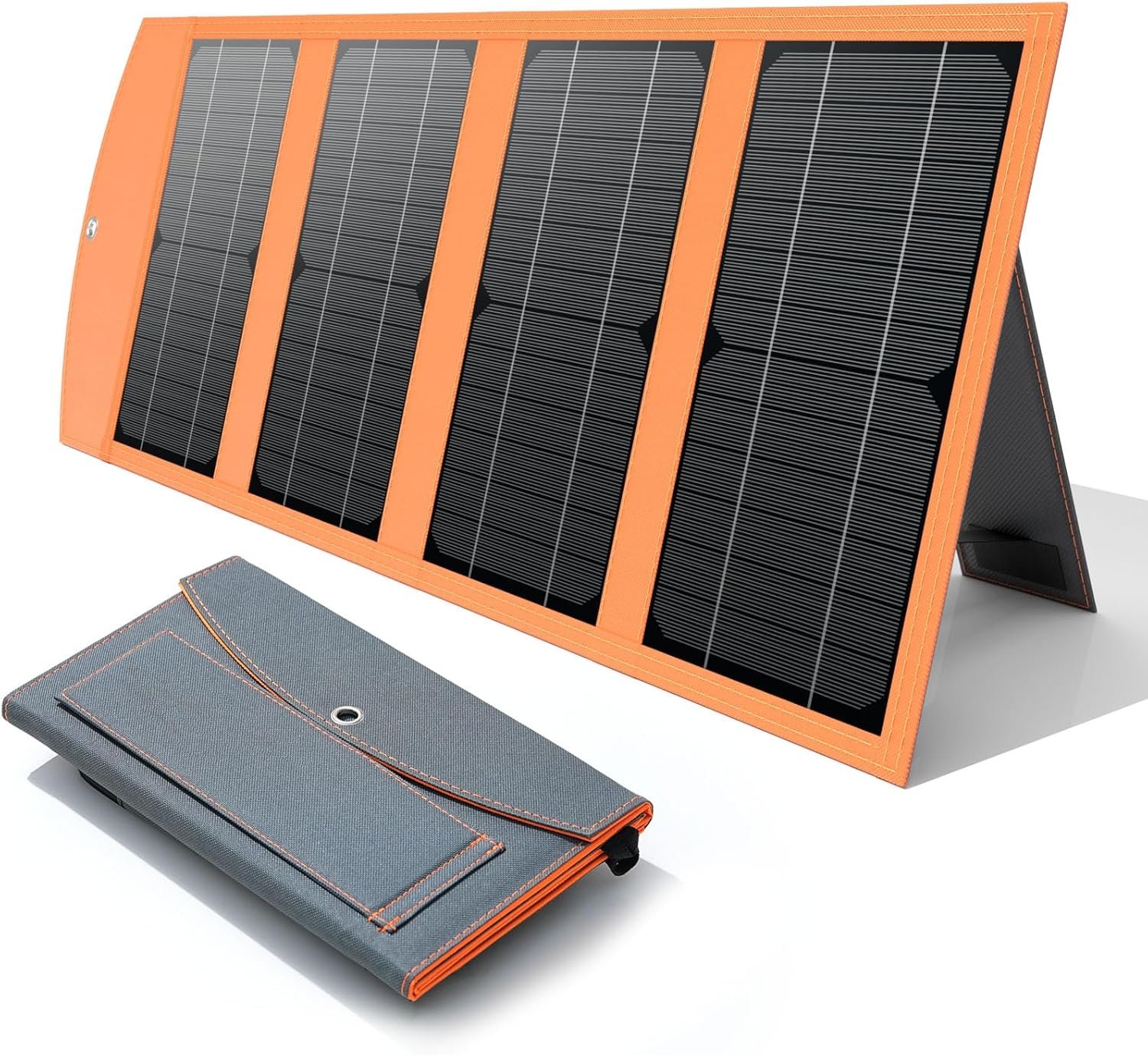 30w portable solar panel charger with usb and type c outputs5v3a max for phones power banks tablets fast charges 2 devices at once ip67 waterproof for camping hiking and outdoor activities.jpg