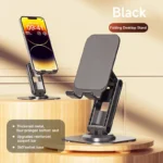 Foldable Metal Tablet Holder Mobile Phone Desktop Stand for iPad iPhone Samsung Desk Holder Adjustable Desk Smartphone Stand