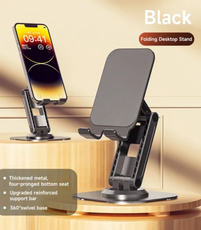 Foldable Metal Tablet Holder Mobile Phone Desktop Stand for iPad iPhone Samsung Desk Holder Adjustable Desk Smartphone Stand 1