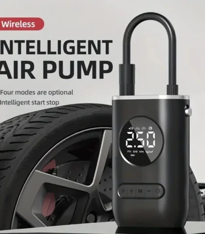 1 Set Car Air Pump Portable Mini Self Propelled Electric Tire Pump Handheld Wireless Digital Display Charging Pump 1