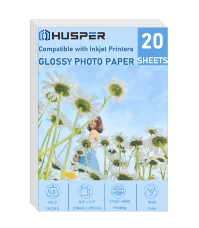 20 Sheets Inkjet Photo Paper Glossy 8.3x11.7 48lb 180Gsm Professional Photographic Paper A4 Size Instant Dry Suitable for inkjet 1