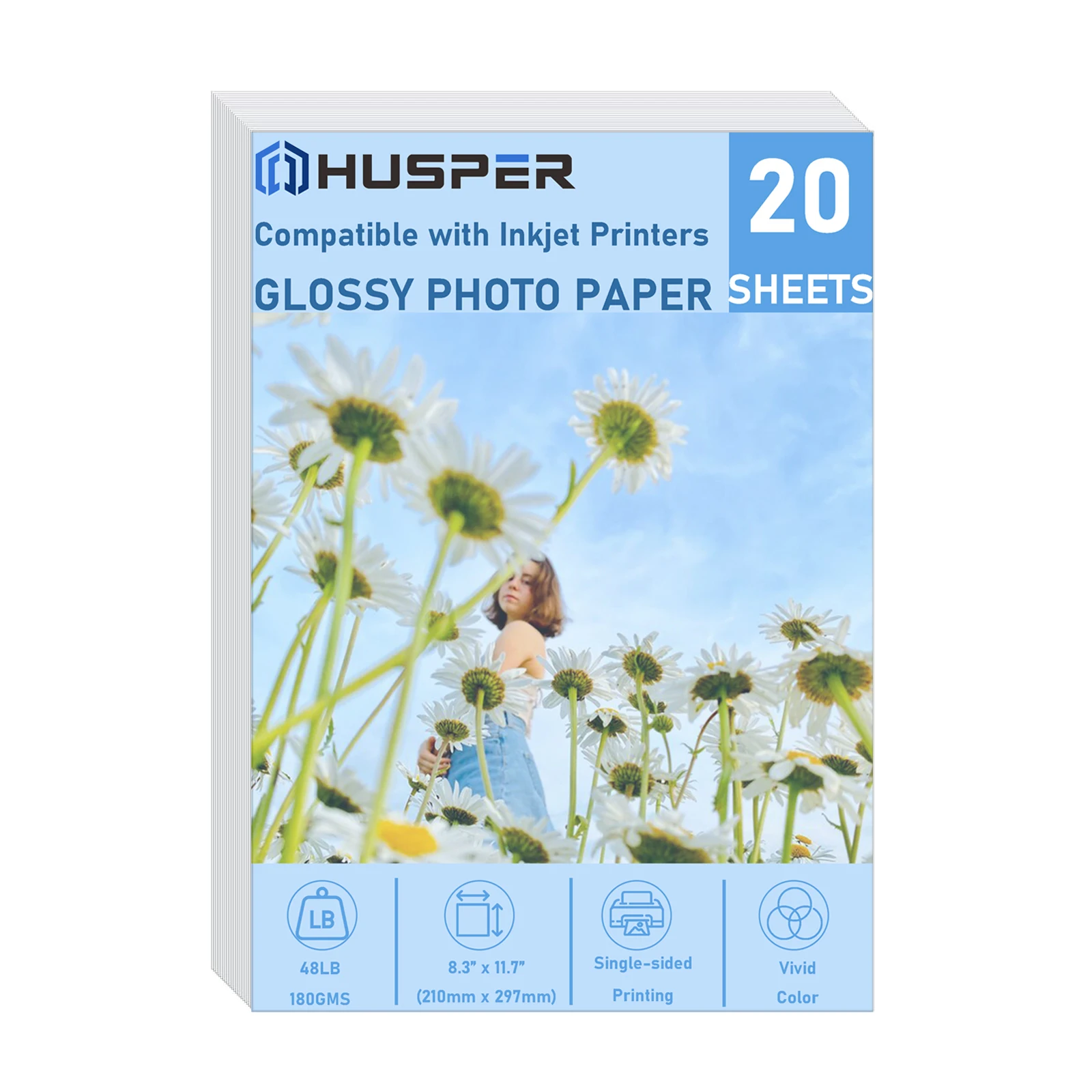 20 Sheets Inkjet Photo Paper Glossy 8.3×11.7 48lb 180Gsm Professional Photographic Paper A4 Size Instant Dry Suitable for inkjet 20 Sheets Inkjet Photo Paper Glossy 8.3×11.7 48lb 180Gsm Professional Photographic Paper A4 Size Instant Dry Suitable for inkjet