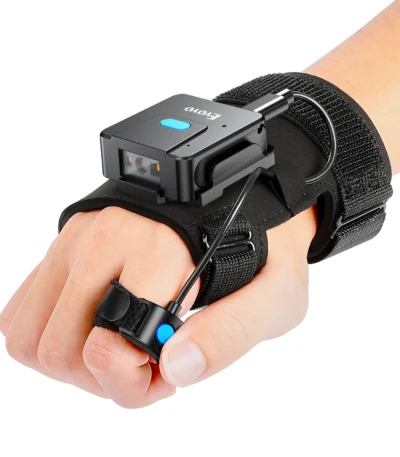 Eyoyo 2D Bluetooth Barcode Scanner Left&Right Hand Glove Wearable Scanner Patable 1D QR Finger Bar Code Reader Wireless Device 1