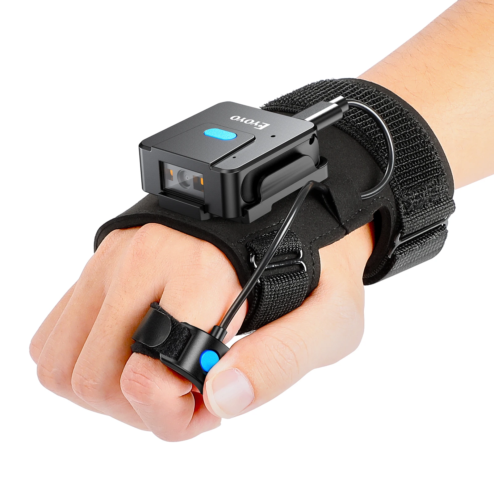 Eyoyo 2D Bluetooth Barcode Scanner Left&Right Hand Glove Wearable Scanner Patable 1D QR Finger Bar Code Reader Wireless Device Eyoyo 2D Bluetooth Barcode Scanner Left&Right Hand Glove Wearable Scanner Patable 1D QR Finger Bar Code Reader Wireless Device